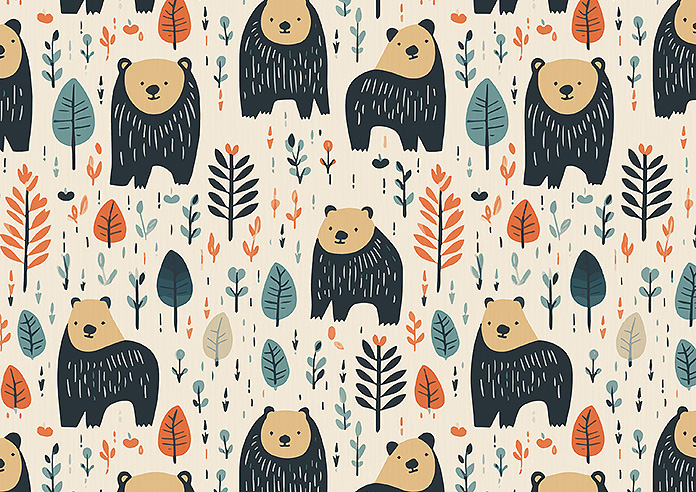 Bear Necessities, Spruce - Roman Blind - Image 7